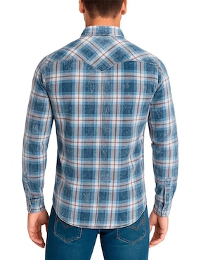 Camisa casual Cuadra manga larga para hombre