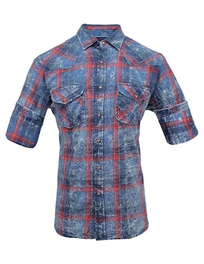 Camisa casual Cuadra manga larga para hombre