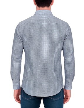Camisa casual Cuadra manga larga para hombre