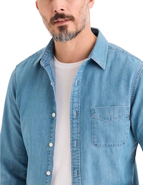 Camisa casual Dockers de algodón manga larga para hombre