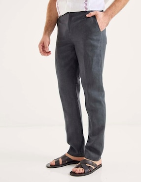 Pantalón de vestir slim Ábito de lino para hombre