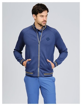Chamarra casual Original Penguin impermeable bolsa con cierre para hombre