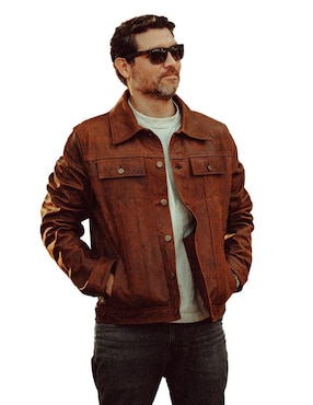 Chamarra para motociclista Lastwolf de piel con bolsillos para hombre