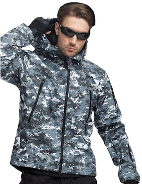 Chamarra parka Wtd impermeable para hombre