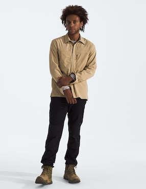 Camisa casual The North Face manga larga para hombre