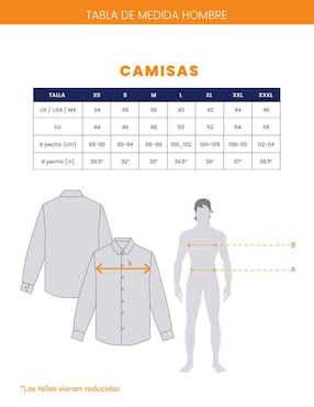 Camisa casual 98 Coast Av de lino manga larga para hombre