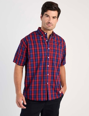 Camisa casual Cavalatti de algodón manga corta para hombre