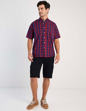 Camisa casual Cavalatti de algodón manga corta para hombre