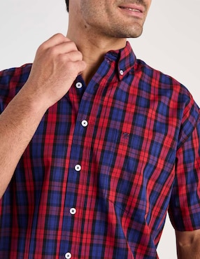Camisa casual Cavalatti de algodón manga corta para hombre