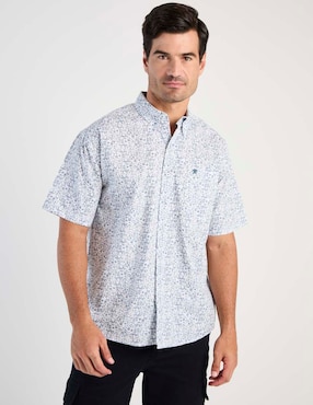 Camisa casual Cavalatti de algodón manga corta para hombre