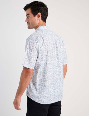 Camisa casual Cavalatti de algodón manga corta para hombre