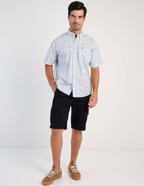 Camisa casual Cavalatti de algodón manga corta para hombre