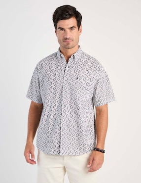 Camisa casual Cavalatti de algodón manga corta para hombre