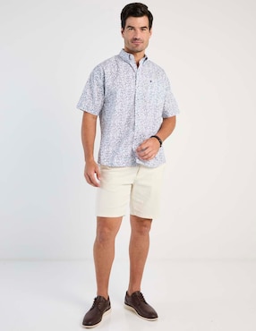 Camisa casual Cavalatti de algodón manga corta para hombre