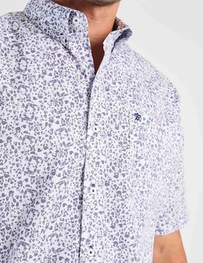 Camisa casual Cavalatti de algodón manga corta para hombre