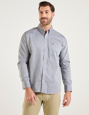Camisa casual Cavalatti de algodón manga larga para hombre