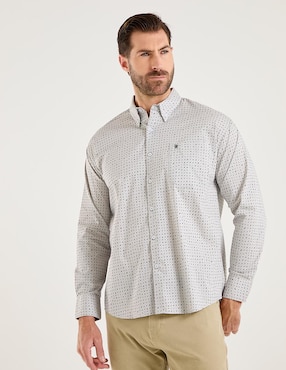 Camisa casual Cavalatti de algodón manga larga para hombre