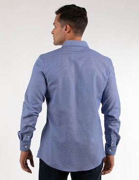 Camisa casual Oscar De La Renta de algodón manga larga para hombre