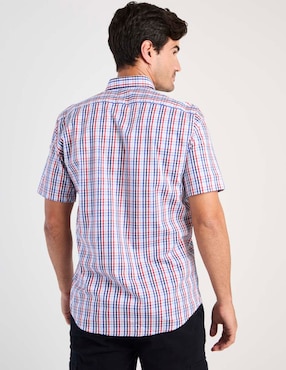 Camisa casual Oscar De La Renta de algodón manga corta para hombre