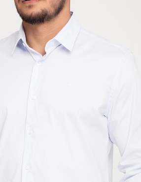 Camisa business casual Oscar de la Renta de algodón manga larga para hombre