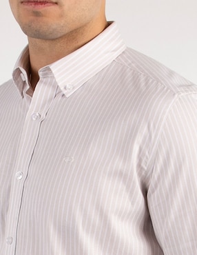 Camisa casual Oscar de la Renta de algodón manga larga para hombre