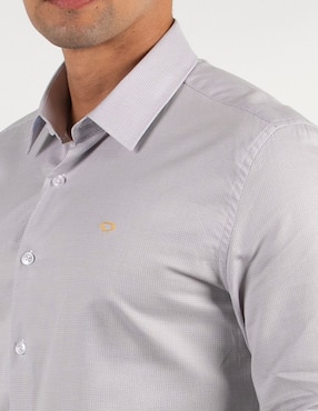 Camisa casual Oscar de la Renta de algodón manga larga para hombre