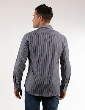 Camisa casual Oscar de la Renta de algodón manga larga para hombre