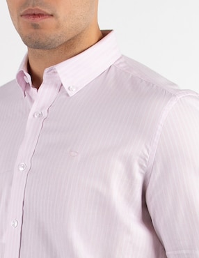 Camisa casual Oscar de la Renta de algodón manga larga para hombre