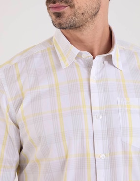 Camisa casual Oscar de la Renta de algodón manga corta para hombre