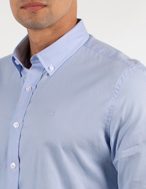 Camisa casual Oscar de la Renta de algodón manga larga para hombre