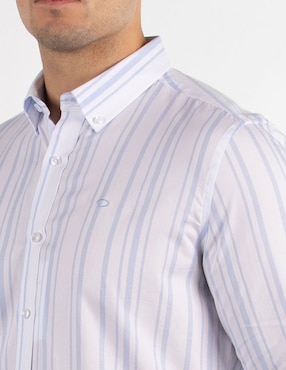 Camisa casual Oscar De La Renta de algodón manga larga para hombre