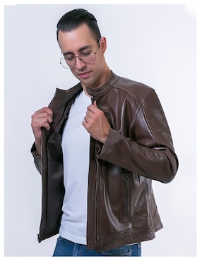 Chamarra para motociclista Castelli Leather Authentic para hombre