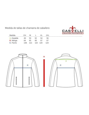 Chamarra para motociclista Castelli Leather Authentic para hombre