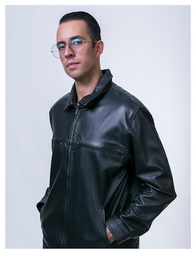 Chamarra casual Castelli Leather Authentic resistente al agua para hombre