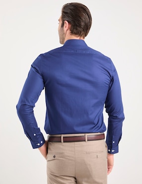 Camisa business casual Oscar de la Renta de algodón manga larga para hombre