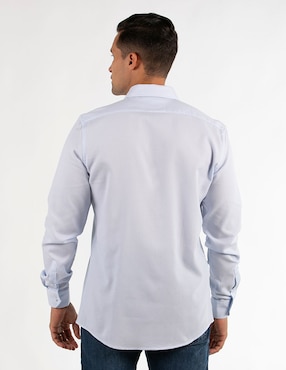 Camisa casual Oscar de la Renta de algodón manga larga para hombre