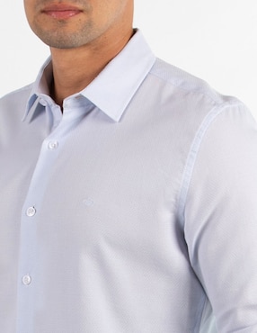 Camisa casual Oscar de la Renta de algodón manga larga para hombre