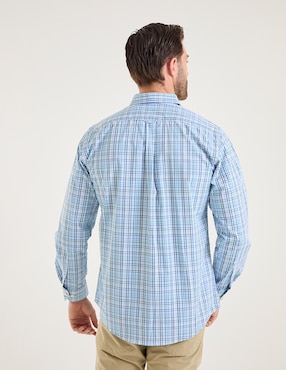 Camisa casual Izod de algodón manga larga para hombre