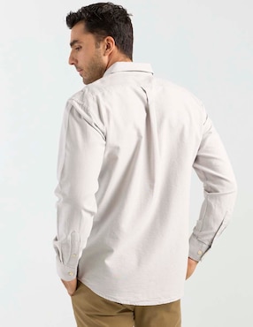 Camisa casual Izod de algodón manga larga para hombre