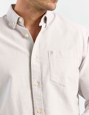Camisa casual Izod de algodón manga larga para hombre