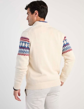 Suéter Izod cuello con cierre para hombre