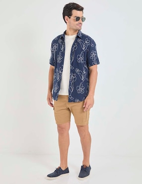 Camisa casual Cubavera de algodón manga corta para hombre