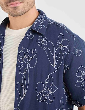 Camisa casual Cubavera de algodón manga corta para hombre