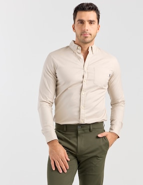 Camisa casual Dockers de algodón manga larga para hombre