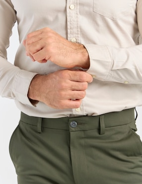 Camisa casual Dockers de algodón manga larga para hombre