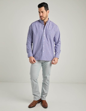 Camisa casual Cavalatti manga larga para hombre