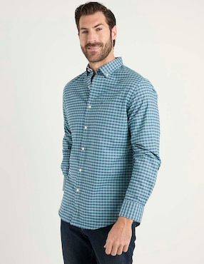 Camisa casual Izod de algodón manga larga para hombre