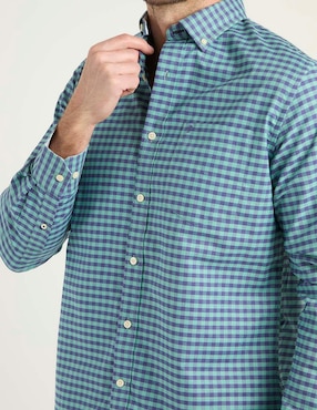 Camisa casual Izod de algodón manga larga para hombre