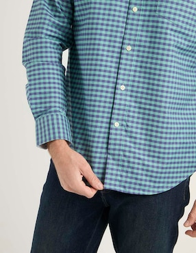 Camisa casual Izod de algodón manga larga para hombre