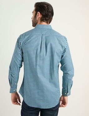 Camisa casual Izod de algodón manga larga para hombre